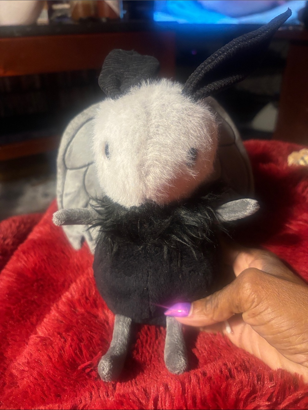 Jellycat Miff Mothman
  Black and Gray Plush
